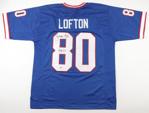 James Lofton Signed Buffalo Bills Jersey Ins. "HOF 03" (Beckett) 3xSuper Bowl WR