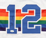 Lafayette "Fat" Lever Signed Denver Nuggets White Jersey (JSA COA) 2xAll Star