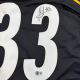 Autographed/Signed Jack Sawyer Pittsburgh Black Football Jersey Beckett BAS COA