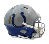 Robert Mathis Signed Indianapolis Colts Speed Authentic Custom Gray/Blue Helmet