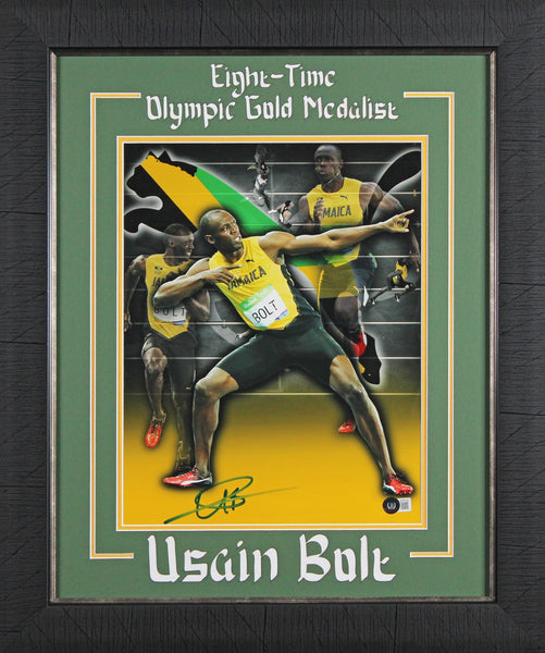 Usain Bolt Authentic Signed 11x14 Framed Vertical Photo Autographed BAS