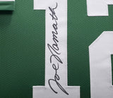 New York Jets Joe Namath Autographed Signed Framed Green Jersey Beckett Wit
