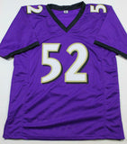Ray Lewis Autographed Purple Pro Style Jersey w/HOF - Beckett W Auth *2