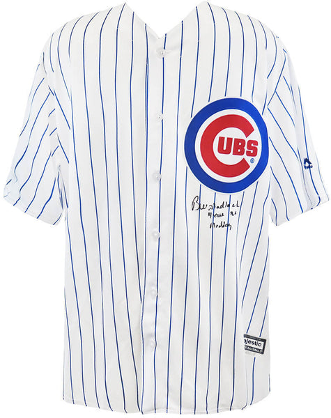 Bill Madlock Signed Cubs White Pinstripe Majestic Jersey w/Mad Dog, 4xBC -SS COA
