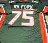 Vince Wilfork Signed Miami Hurricanes Jersey (Beckett) 2xSuper Bowl Champ / Pats
