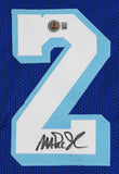 Magic Johnson Authentic Signed Blue Throwback Pro Style Jersey BAS Witnessed 2