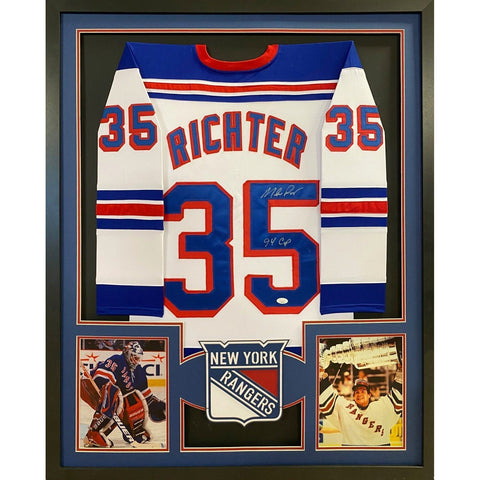 Mark Richter Autographed Signed Framed New York Rangers Jersey JSA