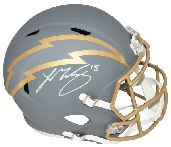 LADD McCONKEY SIGNED LOS ANGELES CHARGERS SLATE FULL SIZE HELMET BECKETT