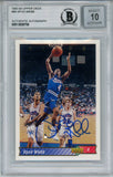 Spud Webb Autographed 1992 Upper Deck #96 Trading Card Beckett Slab 36318