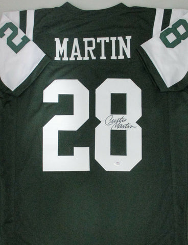 NY Jets CURTIS MARTIN Signed Custom Replica Green Jersey AUTO - HOF 2012 - PSA