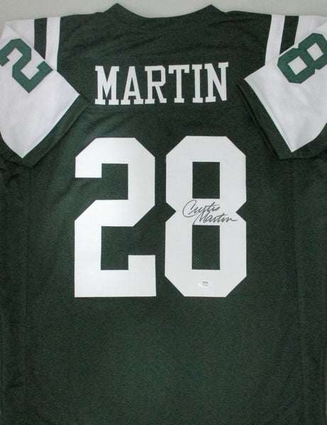 NY Jets CURTIS MARTIN Signed Custom Replica Green Jersey AUTO - HOF 2012 - PSA