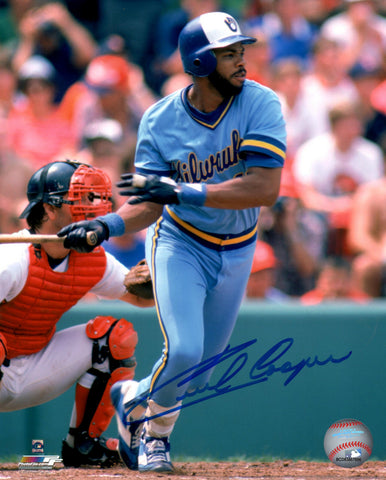 Brewers Infielder CECIL COOPER Signed 16x20 Photo #1 AUTO - 1982 World Series