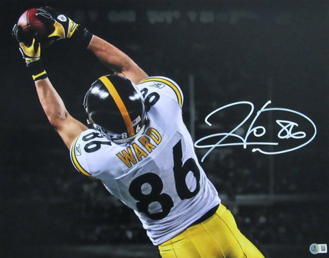 Hines Ward Autographed 16x20 Photo Pittsburgh Steelers Beckett 195314