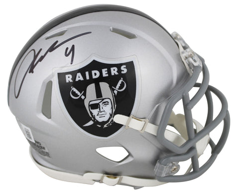 Raiders Aidan O'Connell Authentic Signed Speed Mini Helmet BAS Witnessed