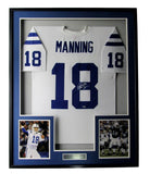 Peyton Manning HOF Signed/Auto Colts White Custom Jersey Framed Fanatics 165112