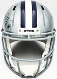 DEZ BRYANT AUTOGRAPHED COWBOYS SILVER FULL SIZE SPEED HELMET BECKETT 230225