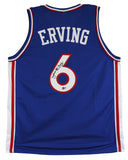 Julius "Dr. J" Erving Authentic Signed Blue Pro Style Jersey Autographed BAS 2