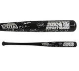 12 New York Yankees Alumni Signed Cooperstown Black MLB Bat - Dave Justice