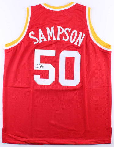 Ralph Sampson Signed Houston Rockets Red Jersey (JSA COA) HOF 2012
