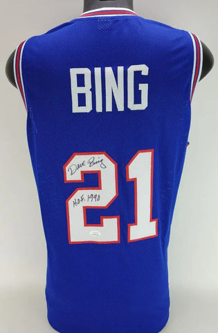 Dave Bing Signed Detroit Pistons Jersey Inscribed "HOF 1990" (JSA COA)