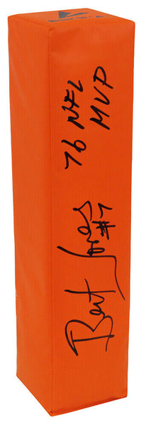 Bert Jones Signed BSN Orange Football Endzone Pylon w/76 MVP - (SCHWARTZ COA)