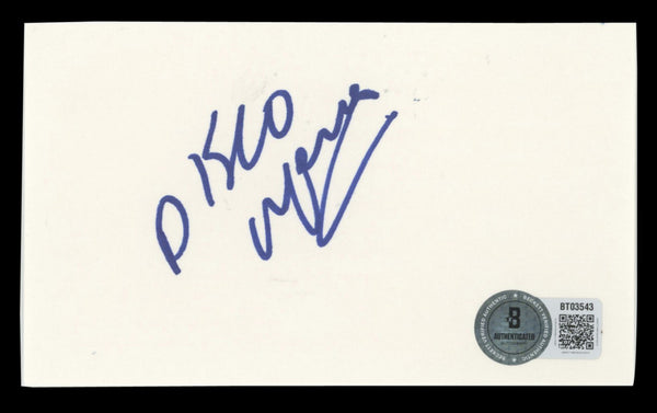 WWE Disco Inferno Authentic Signed 3x5 Index Card Autographed BAS #BT03543