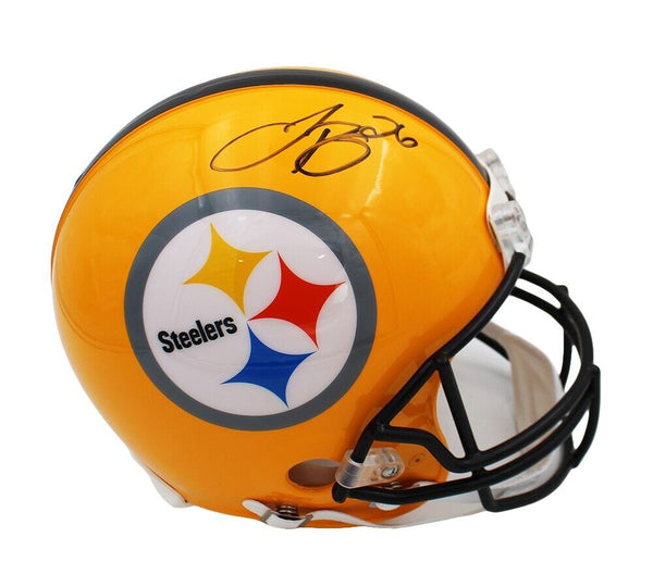 bell football helmets LeVeon Bell Signed Pittsburgh Steelers Throwback Authentic Yellow NFL – Super Sports Center