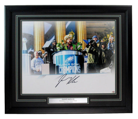 Jason Kelce Signed/Autographed 16x20 Podium Photo Eagles Framed PSA/DNA 189785