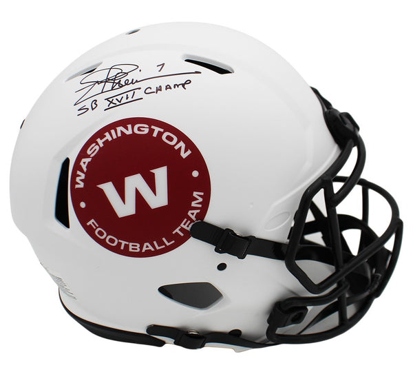 Joe Theismann Signed Washington Commanders Authentic Lunar NFL Helmet with Insc.