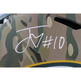 Jordan Love Autographed Green Bay Packers F/S Camo Helmet Beckett Witness 57148