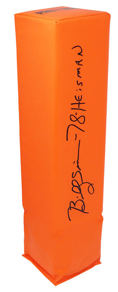 Billy Sims (Oklahoma) Signed Orange Endzone Football Pylon w/78 Heisman - SS COA