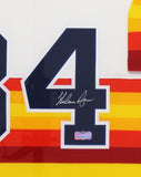 Nolan Ryan Signed Houston Astros LED Framed Nike Auth Rainbow MLB Jersey