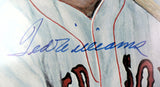 Ted Williams Autographed 16x20 Stats Photo Framed Beckett LOA