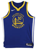 Stephen Curry "Human Torch" Signed Blue Nike Icon Edition Authentic Jersey BAS W