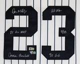 Don Mattingly "4x Insc" Signed White Pinstripe Majestic LE #11/23 Jersey Fan