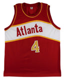 Spud Webb "1986 Dunk Champ" Signed Red Pro Style Jersey BAS Witnessed #3W190910