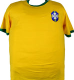 Pele Autographed Brazil CBD Yellow Soccer Jersey-Beckett *Silver