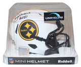 Joe Greene Autographed Pittsburgh Steelers Lunar Mini Helmet Beckett 38881