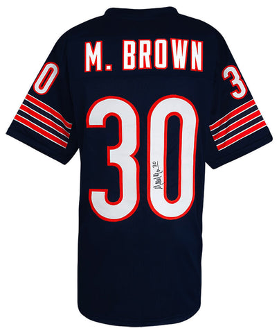 Mike Brown (BEARS) Signed Navy Custom Football Jersey - (SCHWARTZ SPORTS COA)