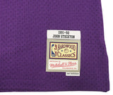 JAZZ JOHN STOCKTON AUTOGRAPHED PURPLE M&N 1991-92 JERSEY XL BECKETT 224355