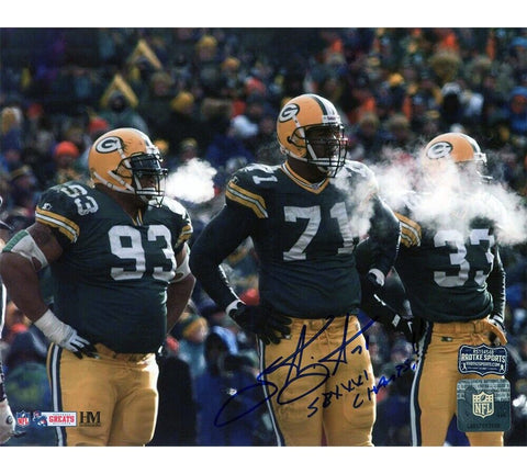Santana Dotson Signed Green Bay Packers Unframed 8x10 Photo with "SB XXXI Champs