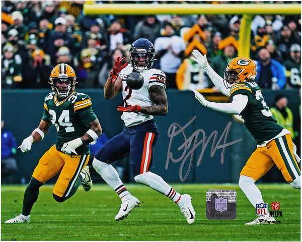 D.J. Moore Chicago Bears Autographed 8 x 10 Catching Pass vs Packers Photograph