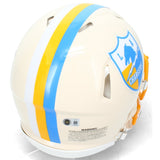 Omarion Hampton Autographed LA Chargers RETRO Speed Authentic Helmet Beckett