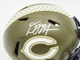 DJ MOORE AUTOGRAPHED BEARS GREEN SALUTE TO SERVICE MINI HELMET BECKETT 232859