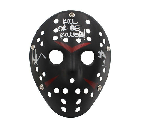 Ari Lehman Signed Friday the 13th Black Costume Mask - Kill or Be Killed & Jason