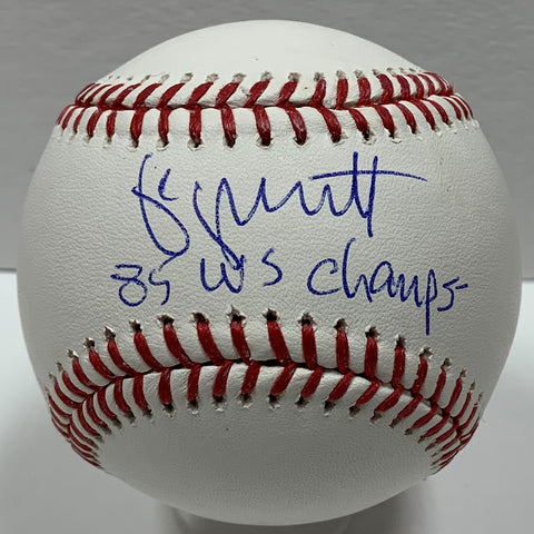Royals HOF'er GEORGE BRETT Signed Official MLB Baseball AUTO w/ 85 WS CHAMPS JSA