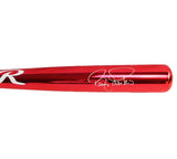 Barry Larkin Signed Cincinnati Reds Rawlings Red Chrome MLB Bat