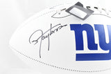 Taylor/Simms/Carson Autographed New York Giants Logo Football - Beckett W Holo