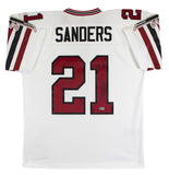 Falcons Deion Sanders "HOF 2011" Authentic Signed White M&N Jersey BAS Witnessed