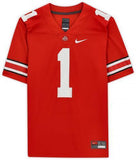 Justin Fields Ohio State Buckeyes Autographed Red Nike Game Jersey